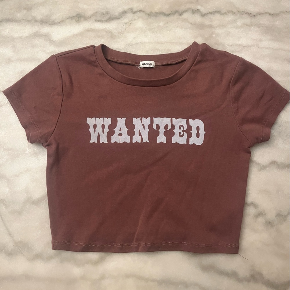 Brown Garage Crop Top
